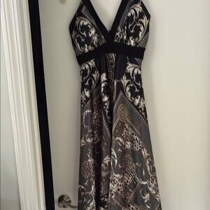 Elegant Black and White Patterned Dress